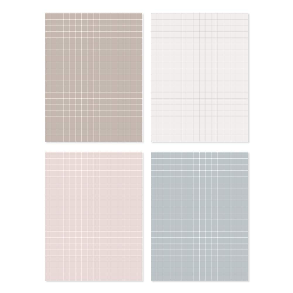 Monolike Memopad Smoothie Ver.3 design SET - 4 Packs, 4 Different Designs, 100 Sheets Per Pad, Total 400 Sheets, Note pads, Writing pads