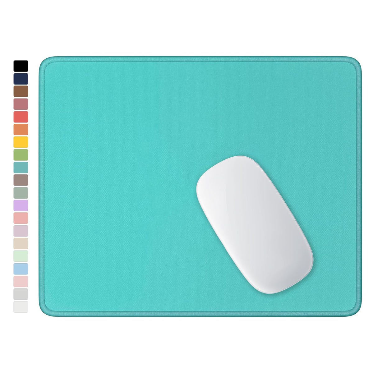 Hsurbtra Mouse Pad, Premium-Textured Square Mousepad 10.2 x 8.3 Inch, Stitched Edge Anti-Slip Waterproof Rubber Pretty Cute Computer Mat for Office Gaming Laptop Women Kids Sage Green