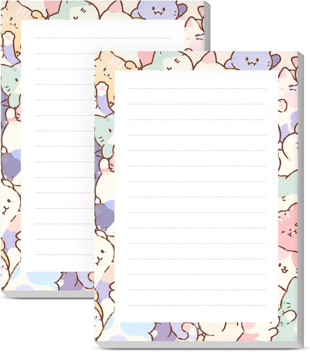 Sticky Notes 4X6 Inches, 2 Pack Large Cute Self-Stick Pads, Bright Funny Memo Pads Easy to Stick for Home, Office Cute Pink Bowties