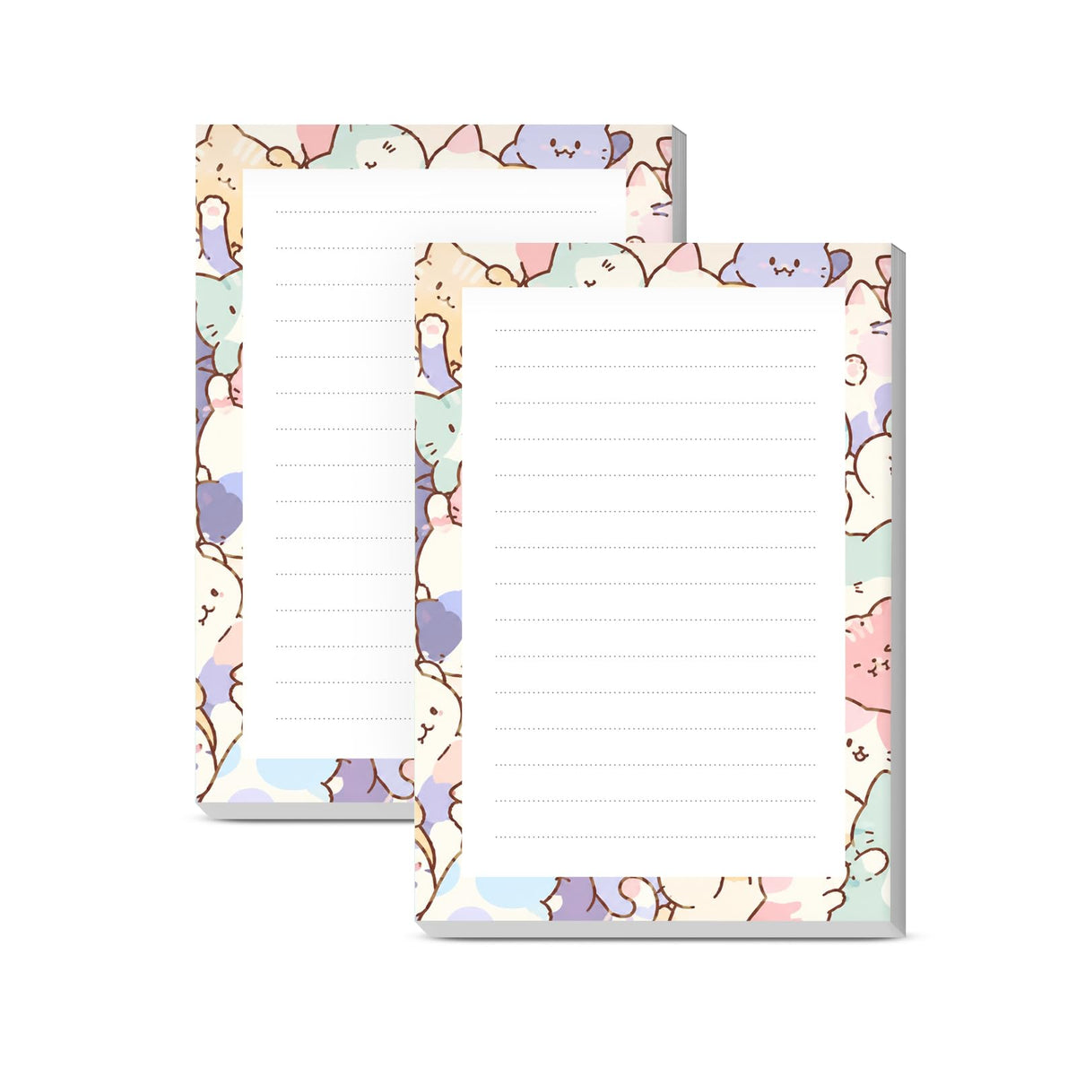 Sticky Notes 4X6 Inches, 2 Pack Large Cute Self-Stick Pads, Bright Funny Memo Pads Easy to Stick for Home, Office Cute Pink Bowties