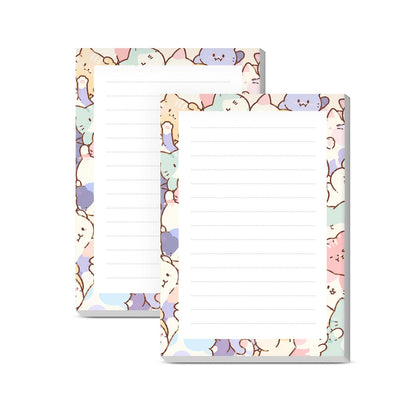Sticky Notes 4X6 Inches, 2 Pack Large Cute Self-Stick Pads, Bright Funny Memo Pads Easy to Stick for Home, Office Cute Pink Bowties