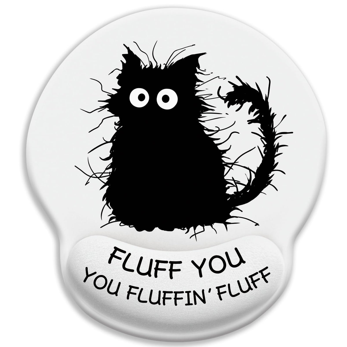LIMKRIAN Funny Ergonomic Mouse Pad with Wrist Rest, Cat Desk Decor Gifts