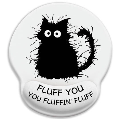 LIMKRIAN Funny Ergonomic Mouse Pad with Wrist Rest, Cat Desk Decor Gifts