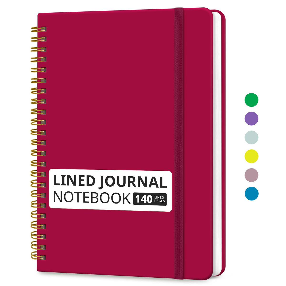Taja Lined Spiral Notebook for Work, 5.7"x7.9" Spiral Journal College Ruled