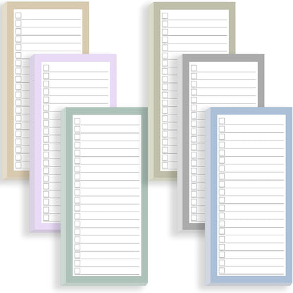 BIPEND 6 Pack Magnetic Notepads for Refrigerator, Grocery List Magnet Pad for Fridge, 50 Sheets per Note Pads To-Do List, Shopping List(300Sheets)