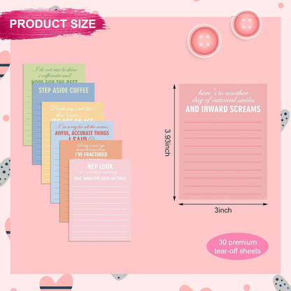 Pajean 12 Designs Funny Sticky Notes, Office to Do List,Classic Style