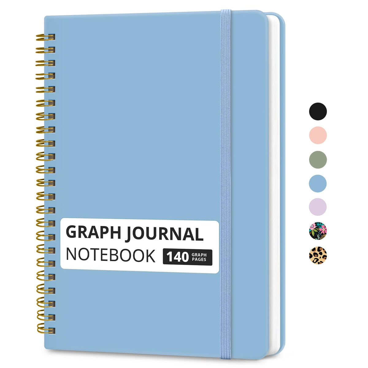Taja Lined Spiral Notebook for Work, 5.7"x7.9" Spiral Journal College Ruled