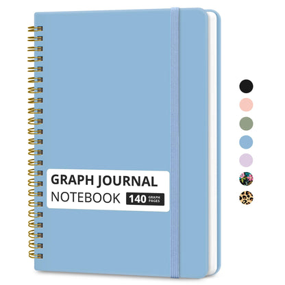 Taja Lined Spiral Notebook for Work, 5.7"x7.9" Spiral Journal College Ruled
