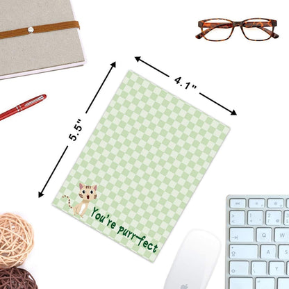 Fancy Land Cats Memo Pads 4 Pack Cute Animal Notepads for Office Home Teacher Appreciation Gift School Supply to Do List