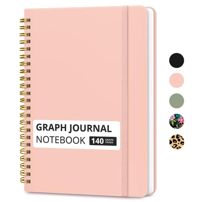 Taja Lined Spiral Notebook for Work, 5.7"x7.9" Spiral Journal College Ruled