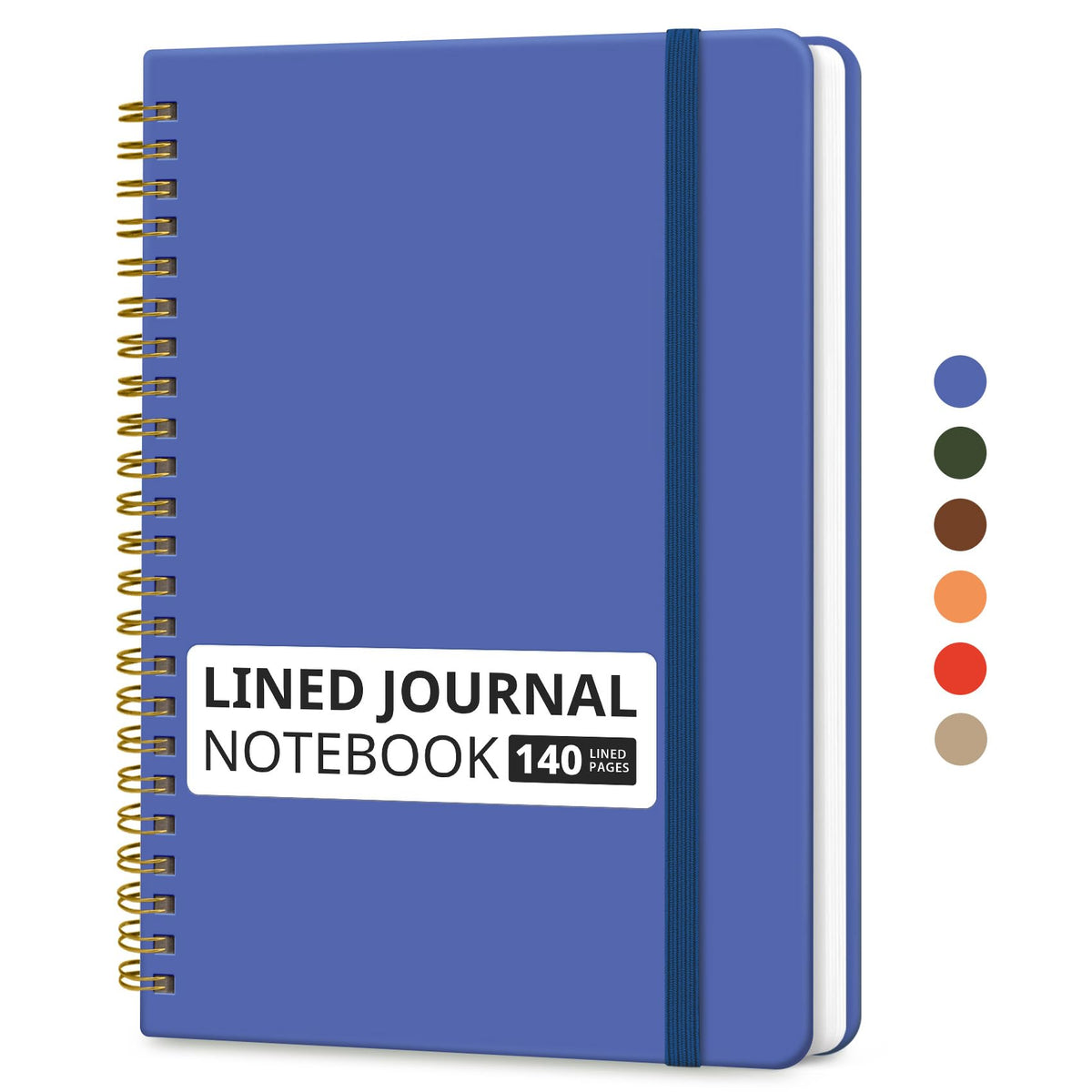 Taja Lined Spiral Notebook for Work, 5.7"x7.9" Spiral Journal College Ruled