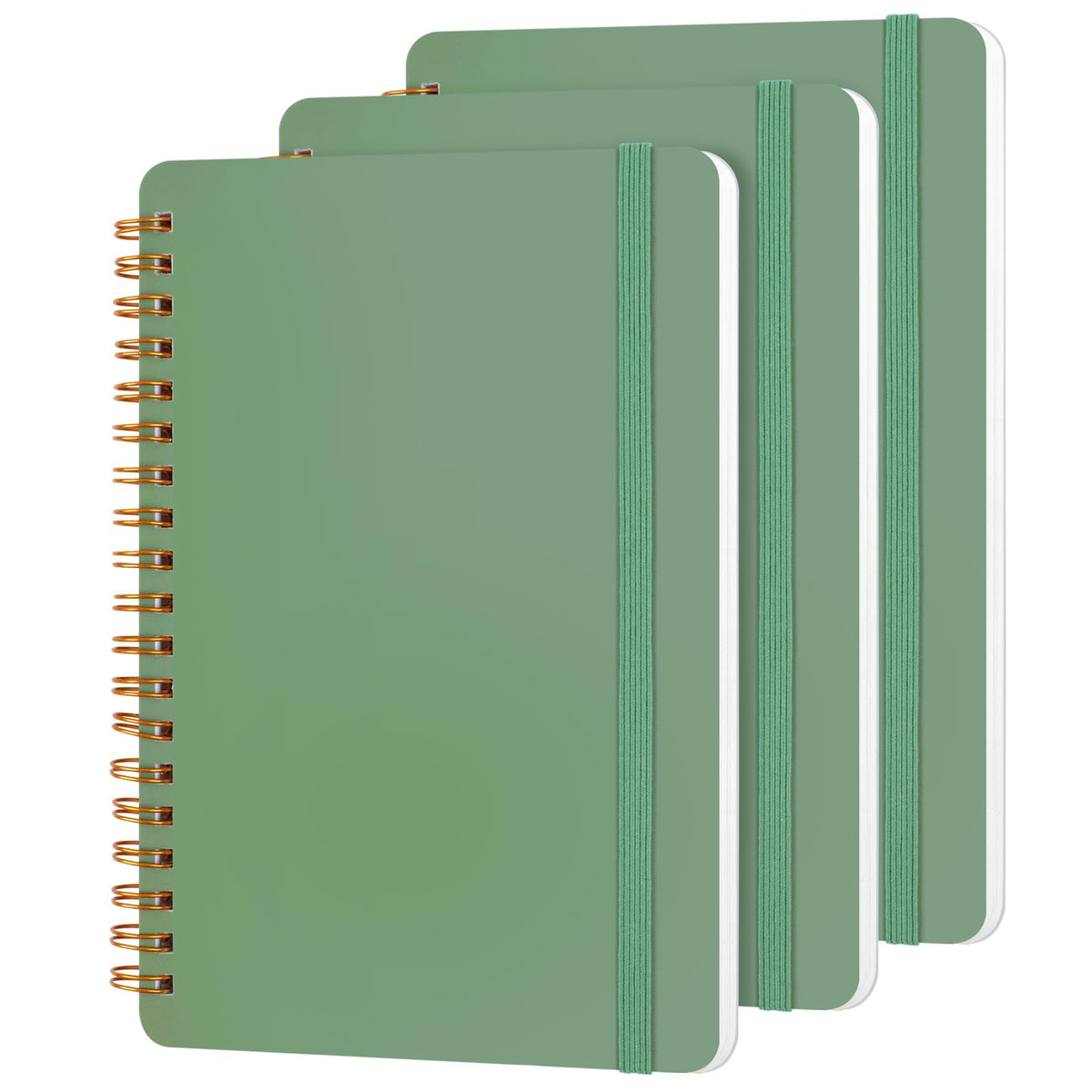 Utron 3 PCS Small Spiral Notebook 5x7, Notebooks for Note Taking, Morandi Spiral Journal Notebook, Work Notebook Small Notebooks 5x7 with Strap, Cute Notebooks for Women 70 Sheets/Note Books