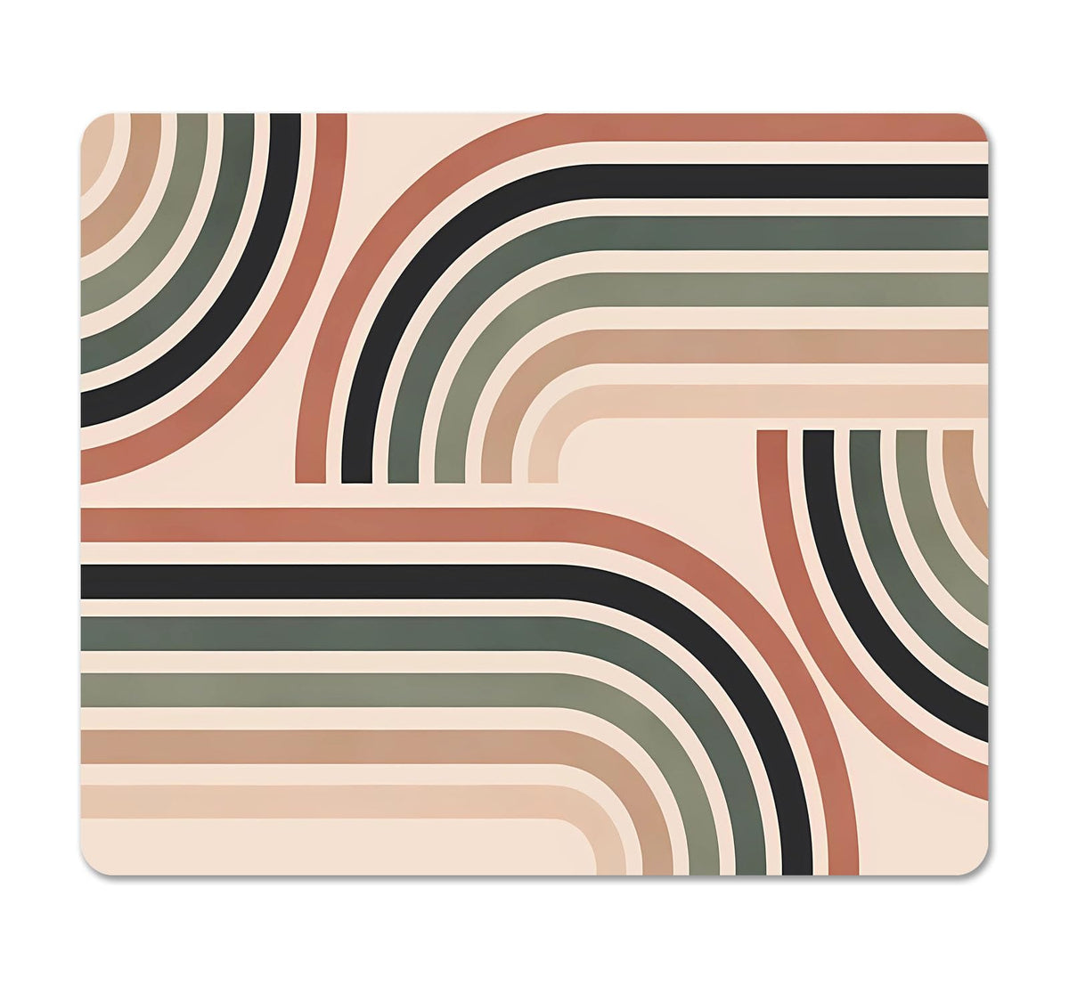 Square Cute Mouse Pad Daisy, Boho Floral Flower Mouse Pads for Desk, Non-Slip Rubber Beige Mousepad Washable Cloth, Minimal Computer Pad Decor Gifts, Coworker Gift for Girls Kids Women, 9.5x7.9 inch