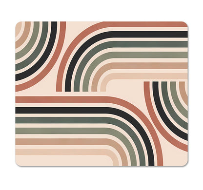 Square Cute Mouse Pad Daisy, Boho Floral Flower Mouse Pads for Desk, Non-Slip Rubber Beige Mousepad Washable Cloth, Minimal Computer Pad Decor Gifts, Coworker Gift for Girls Kids Women, 9.5x7.9 inch
