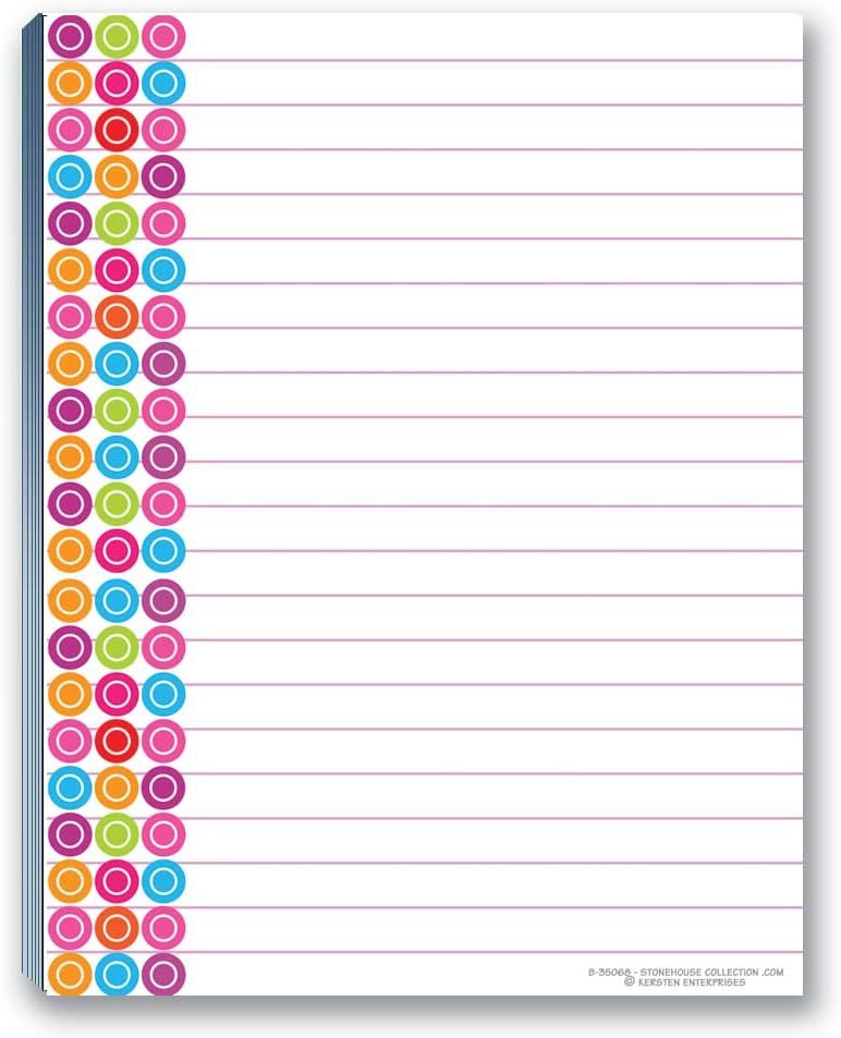 Fun Pattern Designs Pads - USA Made- 4 Assorted Notepads - Shopping List, Teachers, Home, Office, Small Gift - USA Made