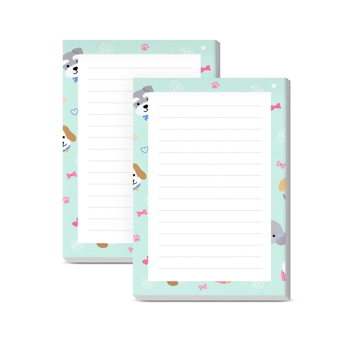 Sticky Notes 4X6 Inches, 2 Pack Large Cute Self-Stick Pads, Bright Funny Memo Pads Easy to Stick for Home, Office Cute Pink Bowties