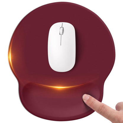 Pink Mouse pad with Wrist Rest,Relieving Pain Memory Foam Computer pad, Ergonomic Desktop Mouse, Silicone Material Mouse pad, with Non-Slip PU Base (Pink)