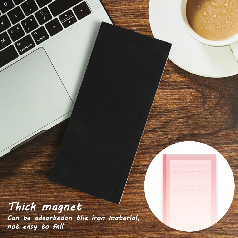 4 Pack Magnetic Notepads for Refrigerator, Full Magnet Back Design Magnetic Memo Pads, 50 Sheets per Note Pads To-Do List, Shopping List (Soft Gradient Style)