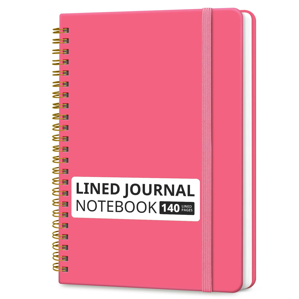 Taja Lined Spiral Notebook for Work, 5.7"x7.9" Spiral Journal College Ruled