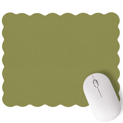 Kingdder Cute Scalloped Mouse Pad Non-Slip Mousepad 9.8x7.9in,Pink