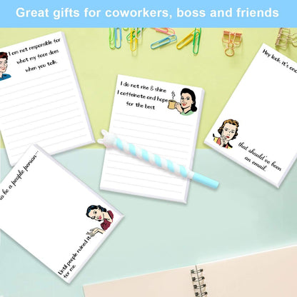 Fancy Land Funny Notepads Women Sarcastic Notepads Adults Memo Pad 4Pcs