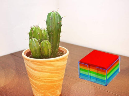 1InTheOffice Memo Cube, Assorted Colors Memo Pad 500 Sheets