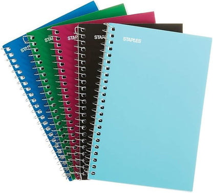 Staples Memo Pads, 4x6 Inch, College Ruled, Assorted Colors, 5-Pack