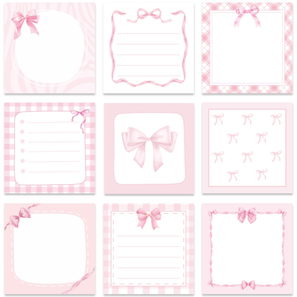Gothic Sticky Notes 3x3 Dark Style Stationery 9-Pack