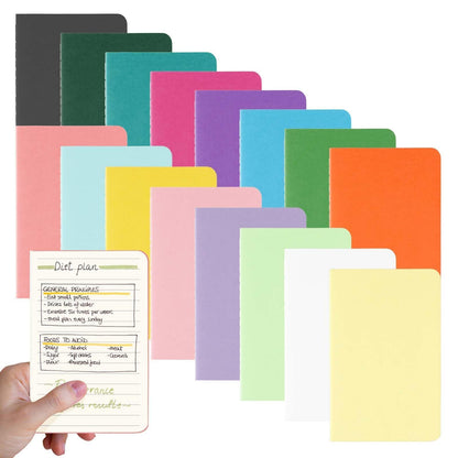 Oucaru 16PCS Mini Notebooks Bulk, Small Pocket Notebook, 3.5"x5.5" Blank