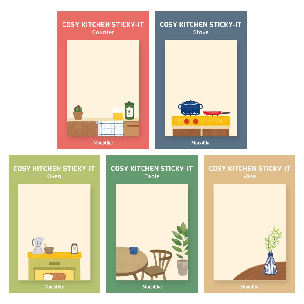 Monolike Gureum's Daily Life Sticky-it - 6p Set Self-Adhesive Memo Pad 50 Sheets