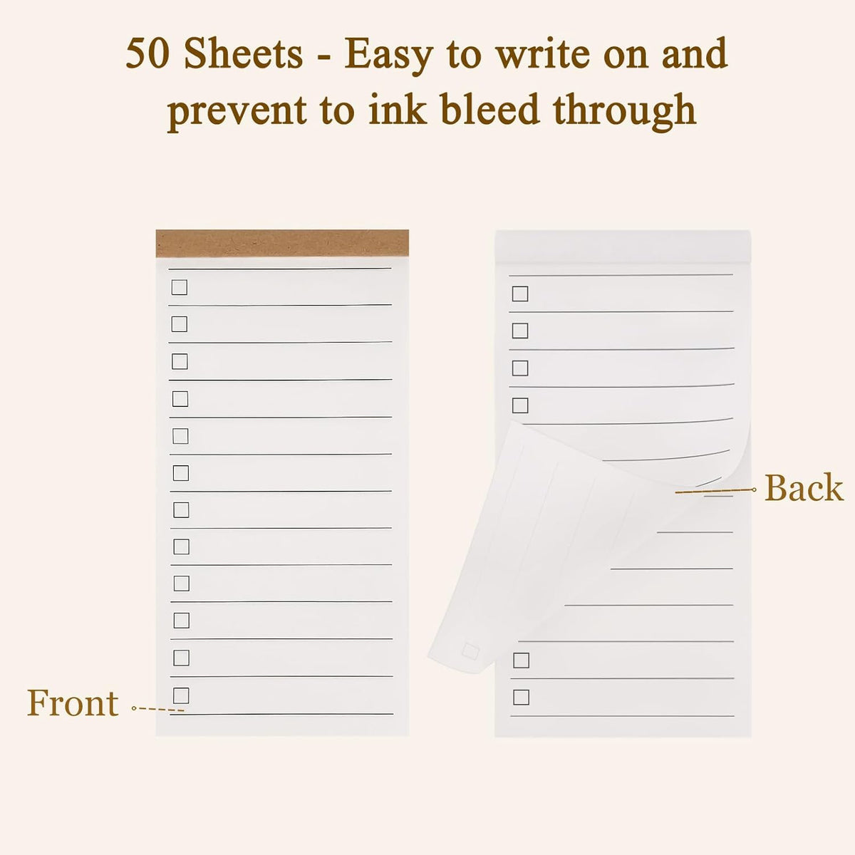 Newkita 3 Pack Daily To Do List Notepad, 2.7x 5.3 Inch Pocket Notepad, Lined Paper for Wish List, Memo Pad, School Supplies, Grocery List, Meal Planning, Study Tasks - 50 Sheets per Pad