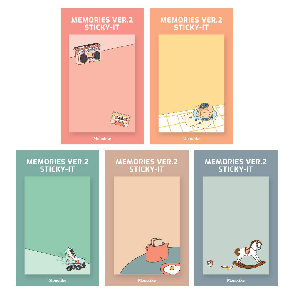 Monolike Gureum's Daily Life Sticky-it - 6p Set Self-Adhesive Memo Pad 50 Sheets