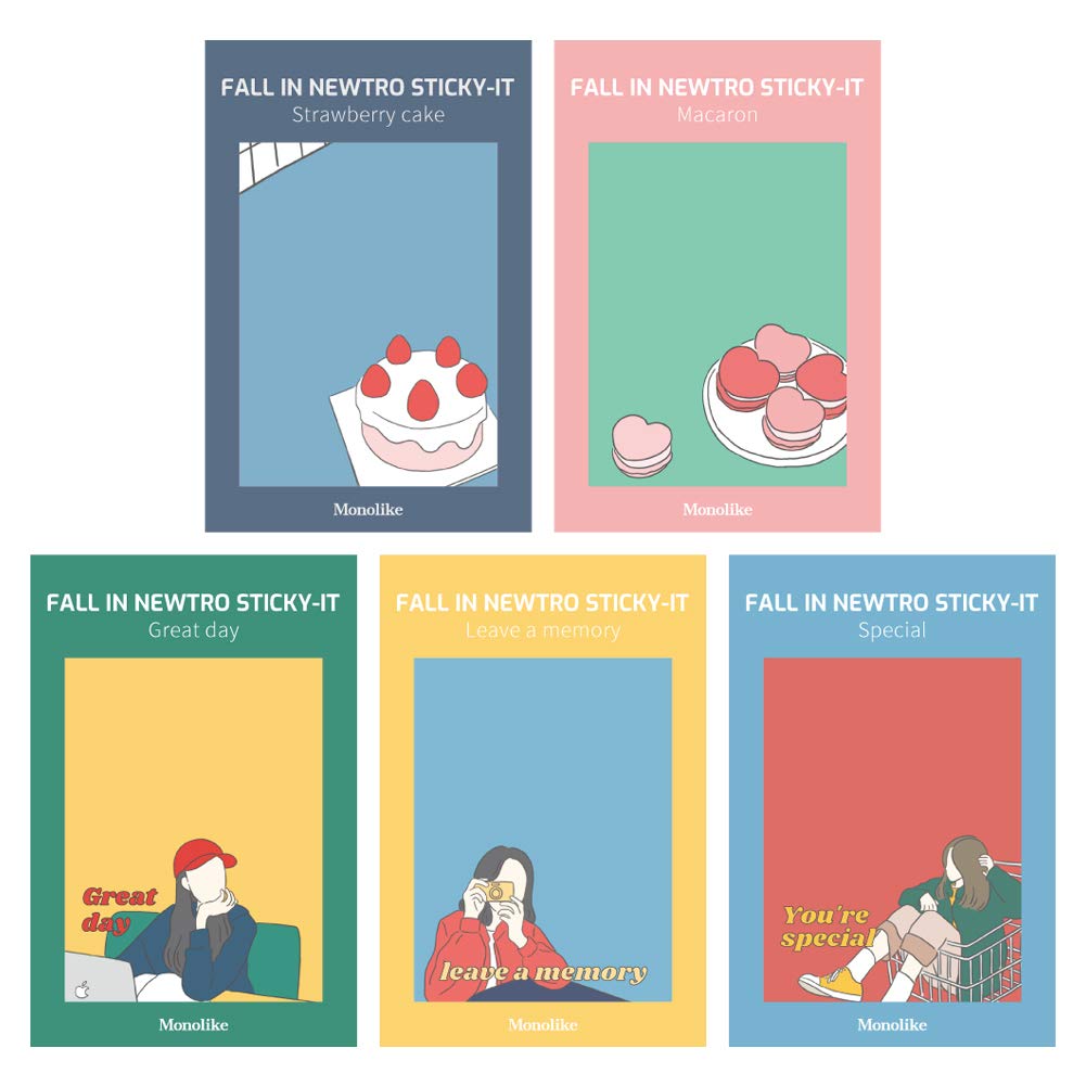 Monolike Gureum's Daily Life Sticky-it - 6p Set Self-Adhesive Memo Pad 50 Sheets