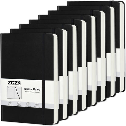 ZCZN 8 Pack Lined Journal Notebooks for Work, 5.5"x8.3", 192 Pages,8 Colors