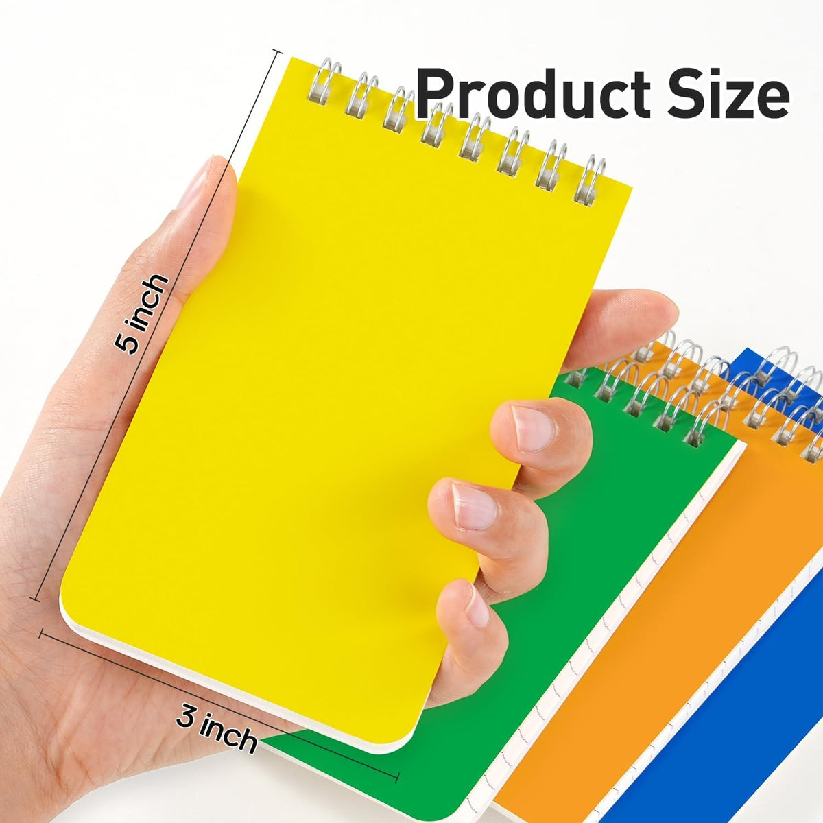 Dynta 60 Pack Pocket Notebook Bulk 3x5 Inch Mini Top Bound Spiral Note Pad