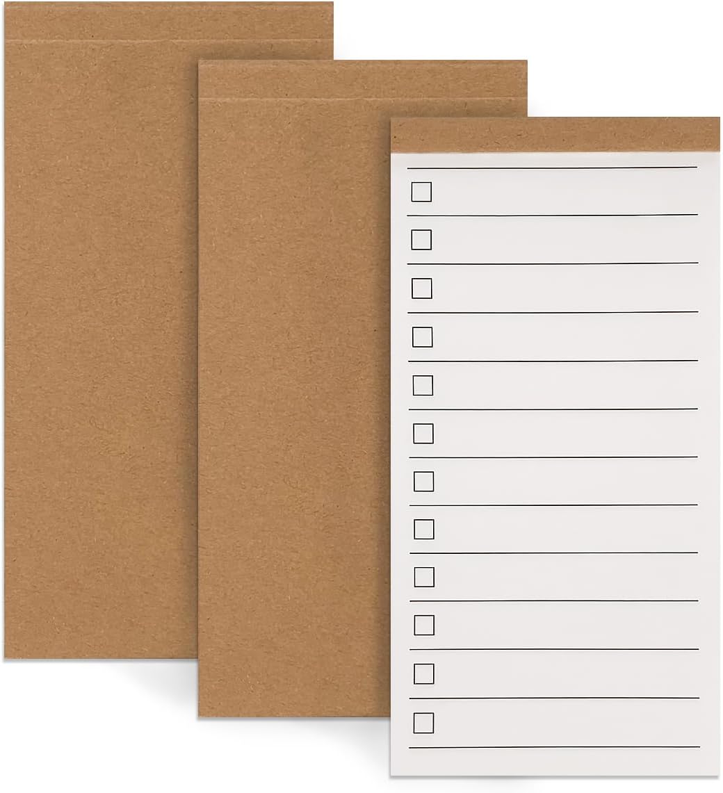 Newkita 3 Pack Daily To Do List Notepad, 2.7x 5.3 Inch Pocket Notepad, Lined Paper for Wish List, Memo Pad, School Supplies, Grocery List, Meal Planning, Study Tasks - 50 Sheets per Pad