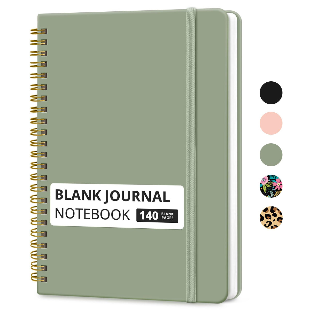 Taja Lined Spiral Notebook for Work, 5.7"x7.9" Spiral Journal College Ruled