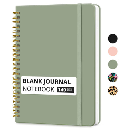 Taja Lined Spiral Notebook for Work, 5.7"x7.9" Spiral Journal College Ruled