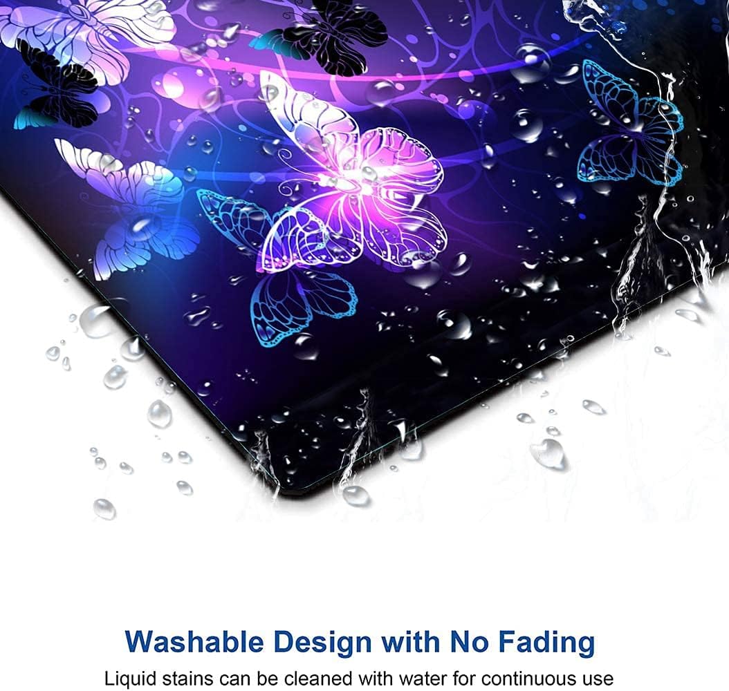 Mouse Pad Purple Butterflies Mouse Mat for Desk Laptop Computer