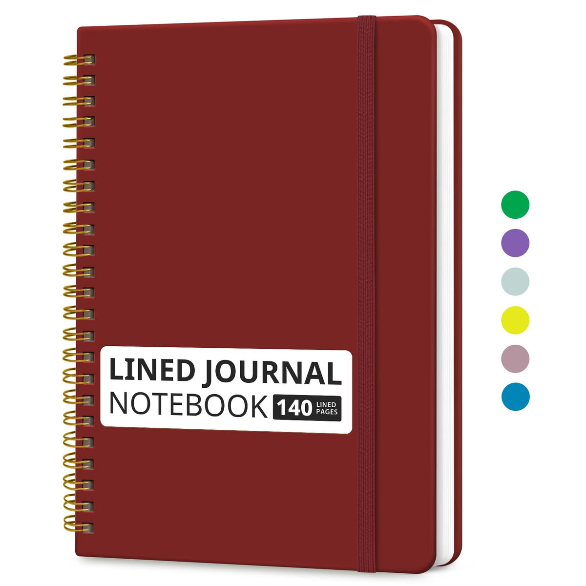 Taja Lined Spiral Notebook for Work, 5.7"x7.9" Spiral Journal College Ruled