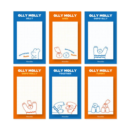 Monolike Gureum's Daily Life Sticky-it - 6p Set Self-Adhesive Memo Pad 50 Sheets