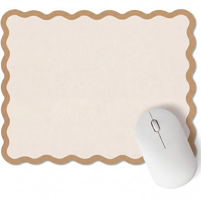 Kingdder Cute Scalloped Mouse Pad Non-Slip Mousepad 9.8x7.9in,Pink