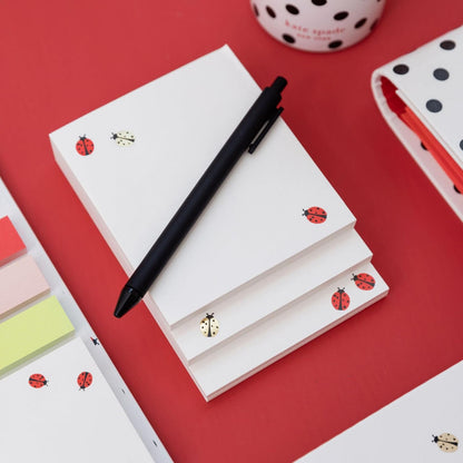 kate spade new york Stacked Notepad, Ladybug Dot