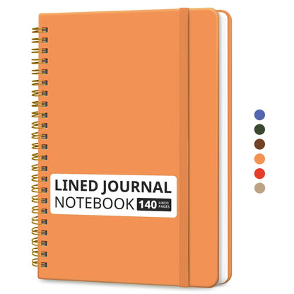 Taja Lined Spiral Notebook for Work, 5.7"x7.9" Spiral Journal College Ruled