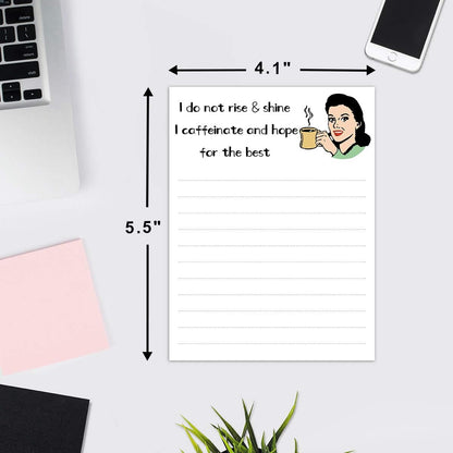 Fancy Land Funny Notepads Women Sarcastic Notepads Adults Memo Pad 4Pcs