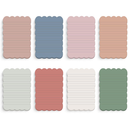 Eaasty 8 Pack Scalloped Sticky Notes Lined 4" X 6" Vintage Memo Pads