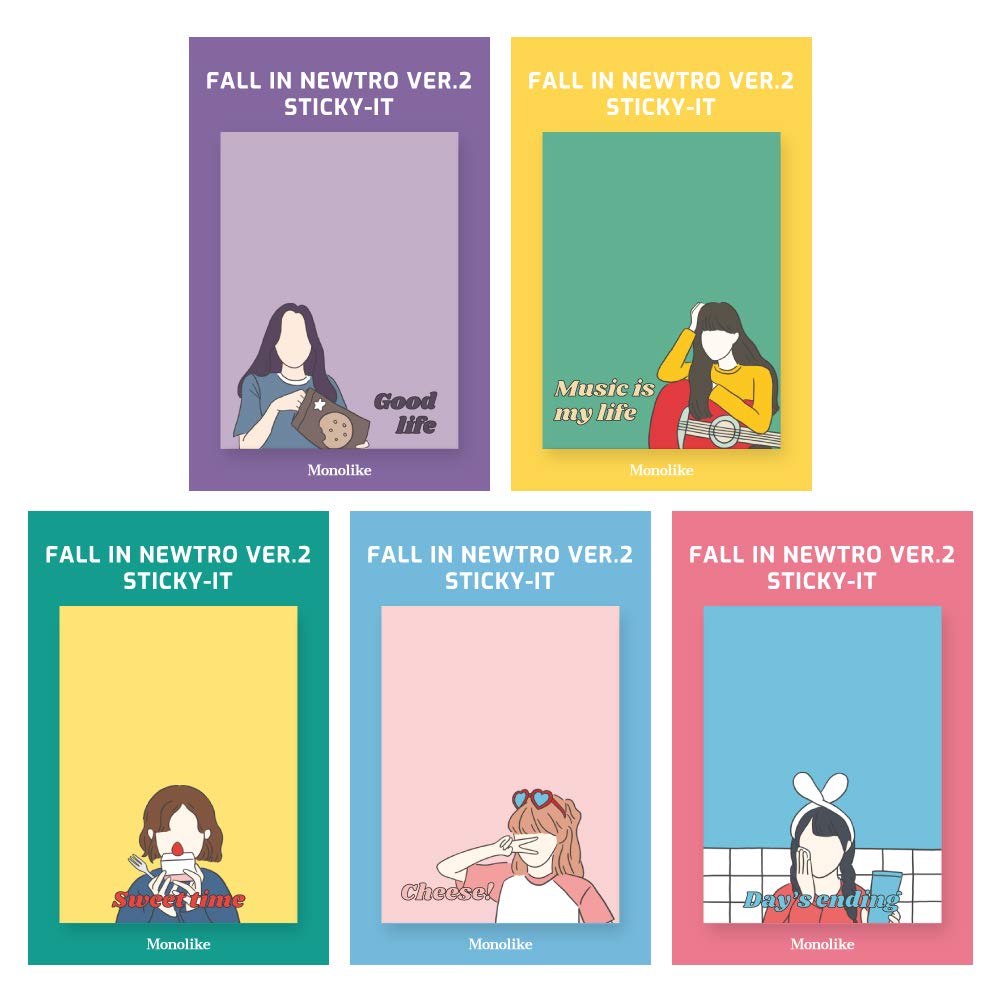 Monolike Gureum's Daily Life Sticky-it - 6p Set Self-Adhesive Memo Pad 50 Sheets