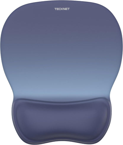 TECKNET Gel Ergonomic Mouse Pad with Wrist Rest, Non-Slip PU Base, Gradient