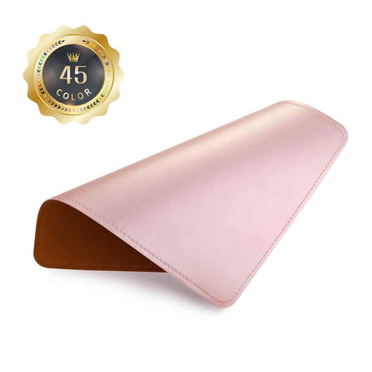 Mouse Pad，Round Mouse Pad，PU Mouse Pad，Leather Mouse Pad with Stitched Edge Micro-Fiber Base with Non-Slip Waterproof，Mouse Pad for Computers，Laptop，9 x 9 Inch (Caramel Brown)