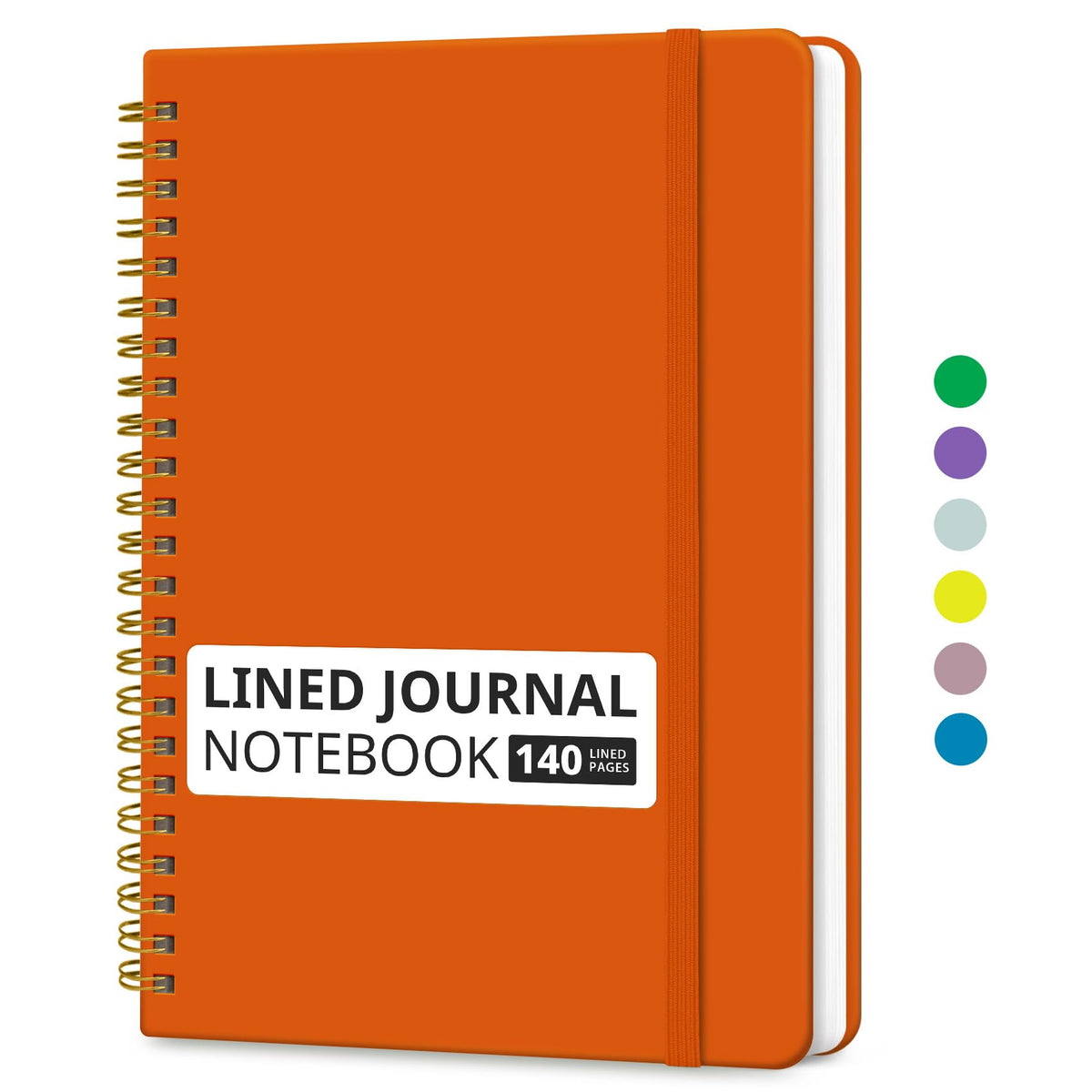Taja Lined Spiral Notebook for Work, 5.7"x7.9" Spiral Journal College Ruled
